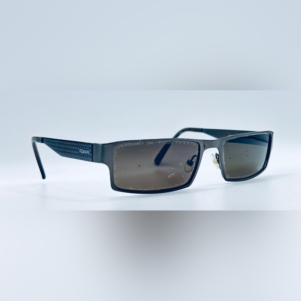 Alberto Romani AR1009 Gunmetal Rectangular Sunglasses Frames Only